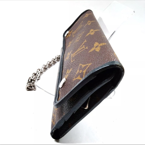 Authentic Louis Vuitton Brown Monogram wallet with LV chain Women's Bag - Picture 5 of 10